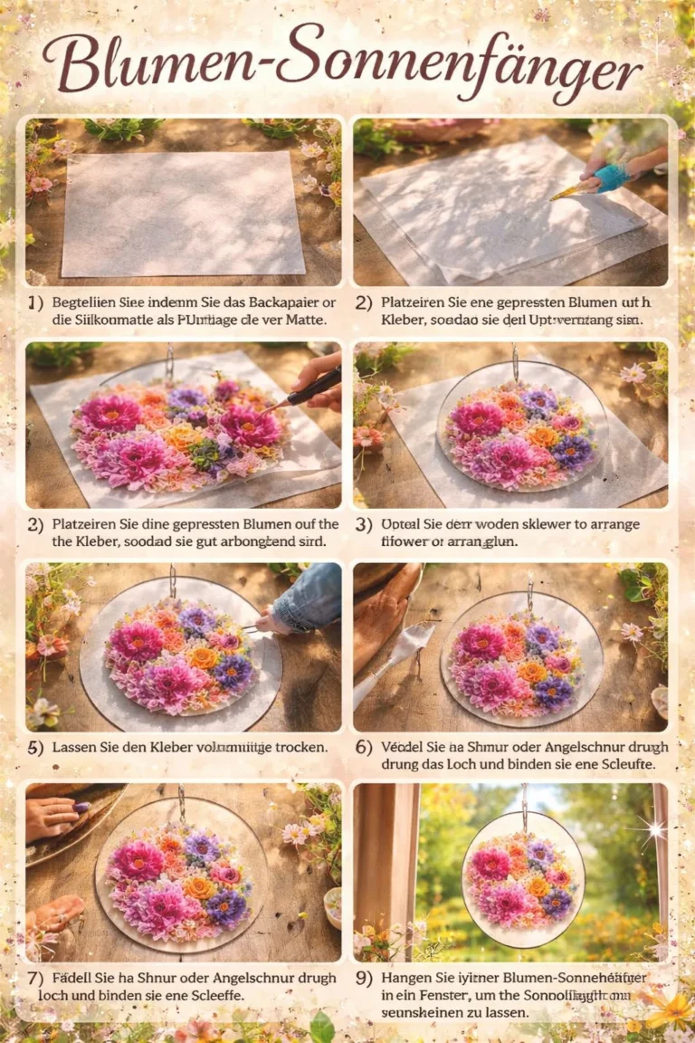 Bunte Blumen-Sonnenfänger für den Garten