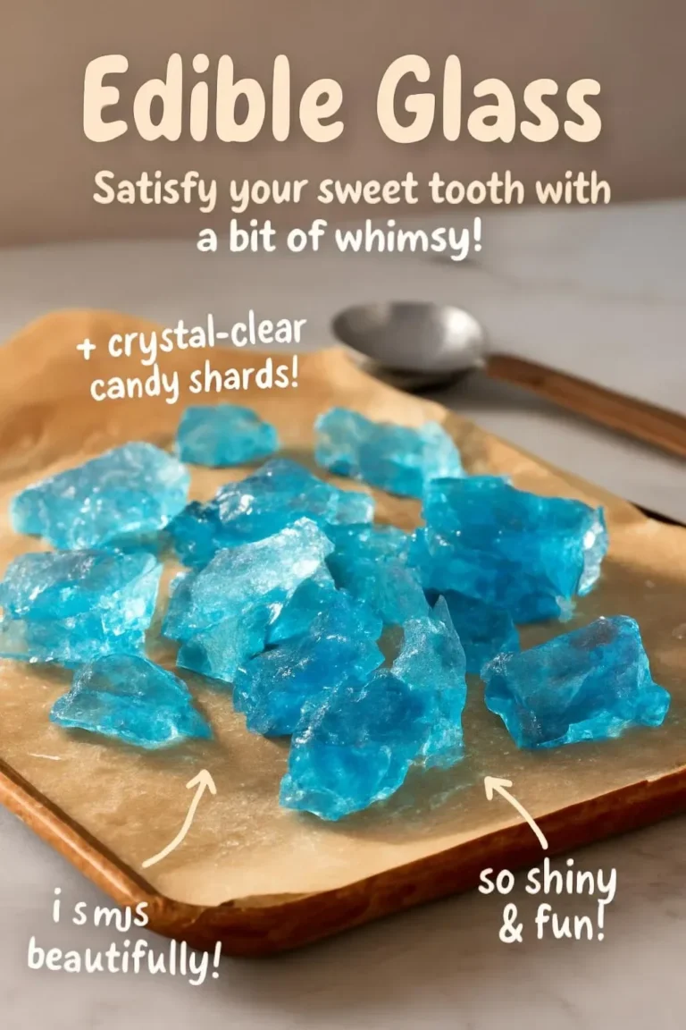 Beautifully crafted edible glass for gourmet desserts and culinary art