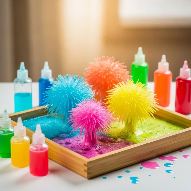 A colorful display of fizzing fireworks arranged in a tray for festive celebrations.