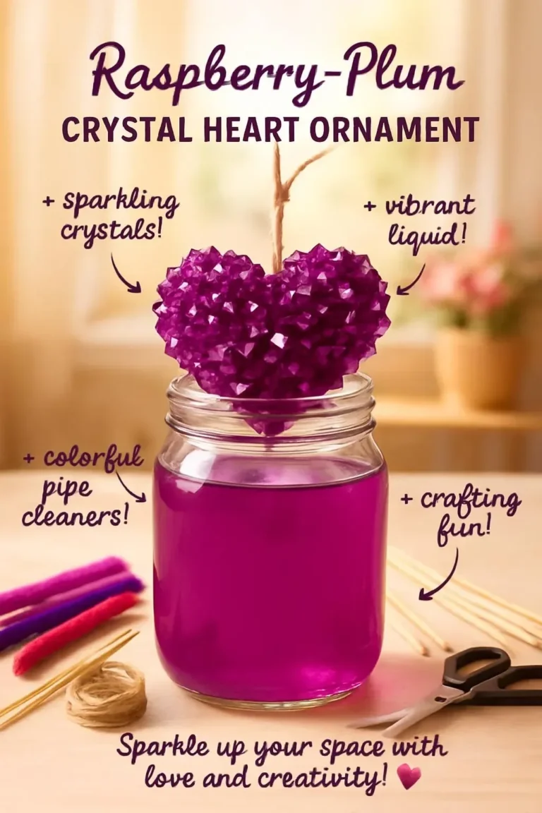 Himbeere-Pflaume Kristallherz Ornament, dekoratives Schmuckstück für Ihr Zuhause