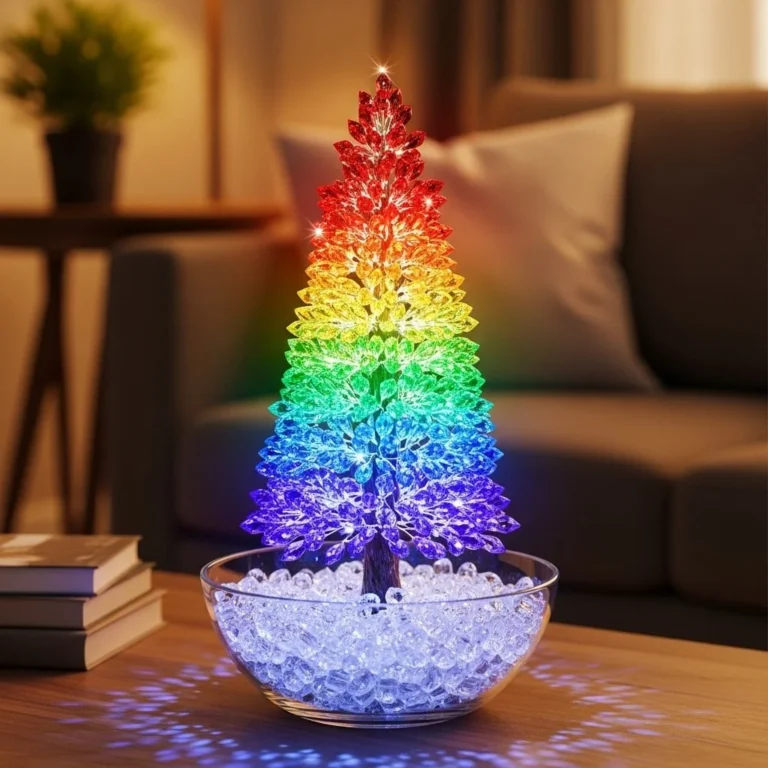 Dekorativer Kristallbaum aus verschiedenen Kristallen für stilvolle Räume