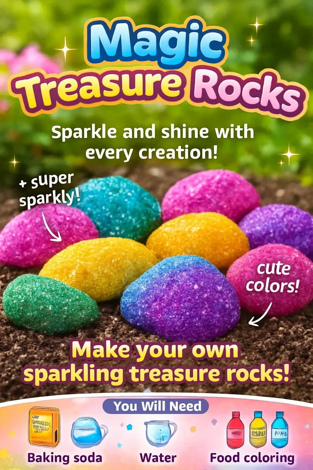 Magische Schatzsteine in verschiedenen Farben und Formen, die Geheimnisse und Geschichten enthüllen.