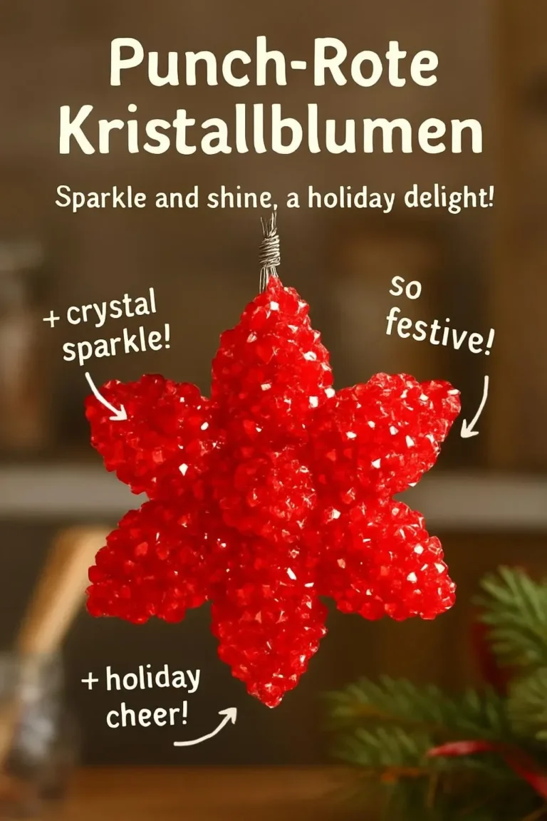 Schöne Punch-Rote Kristallblumen in leuchtenden Farben