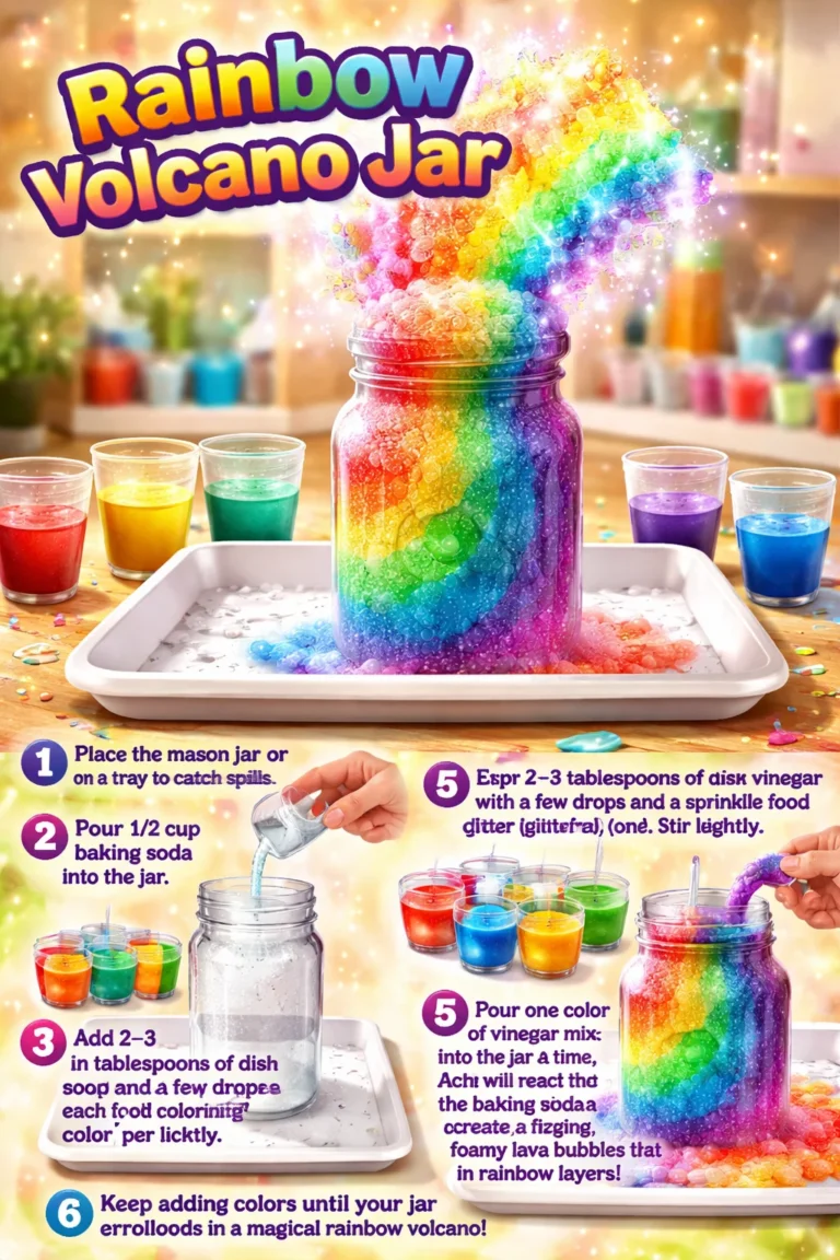 Vibrant Rainbow Volcano Jar showcasing colorful layers of volcanic design.