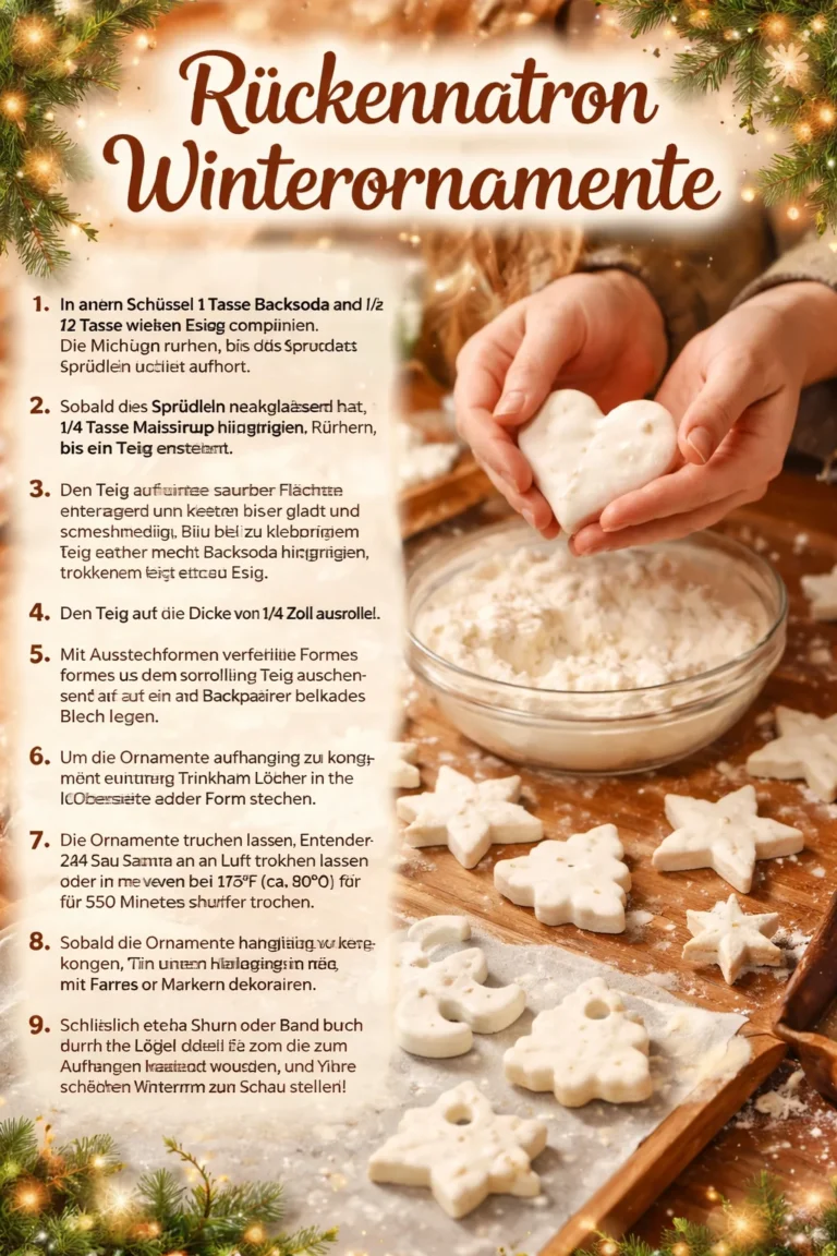 Rückennatron Winterornamente für festliche Winterdekoration