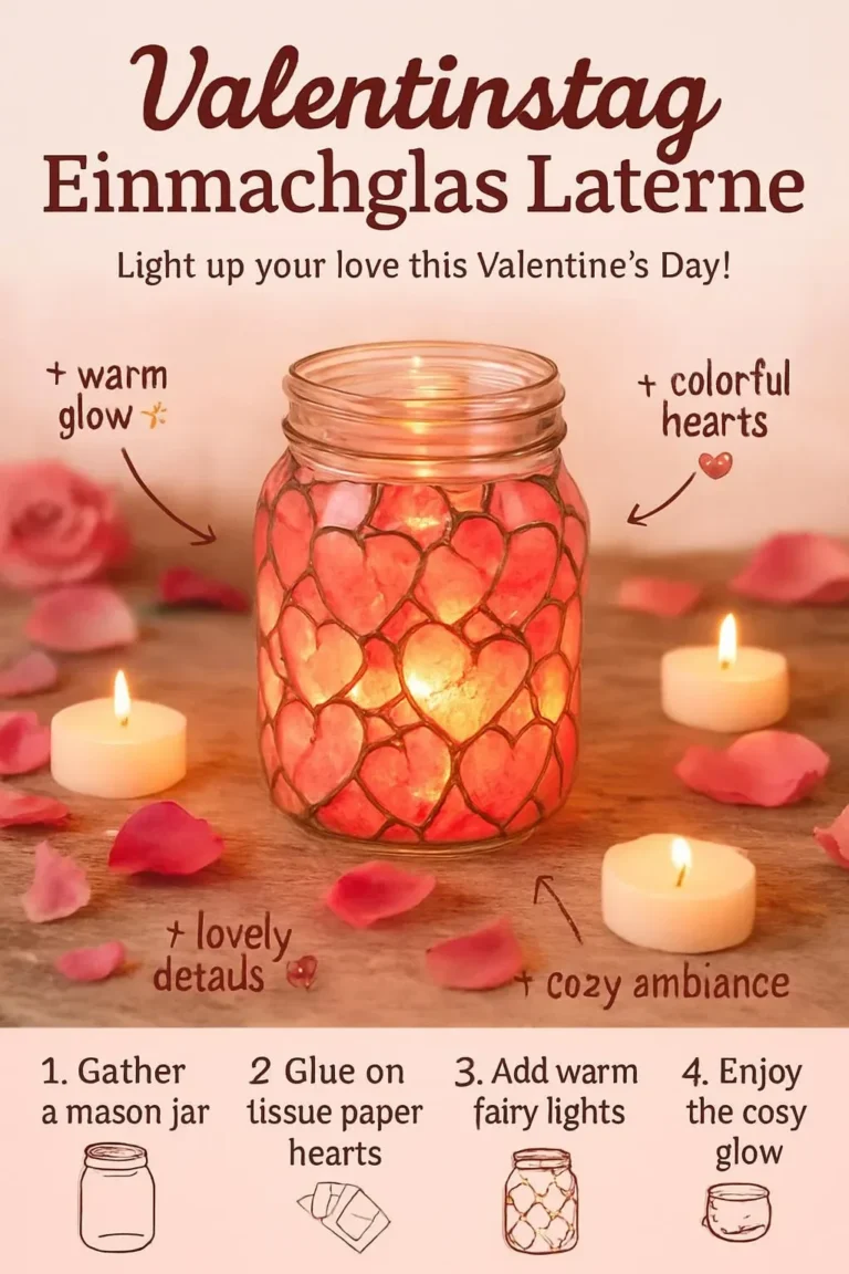 DIY Valentine's Day Jar Lantern for romantic decor
