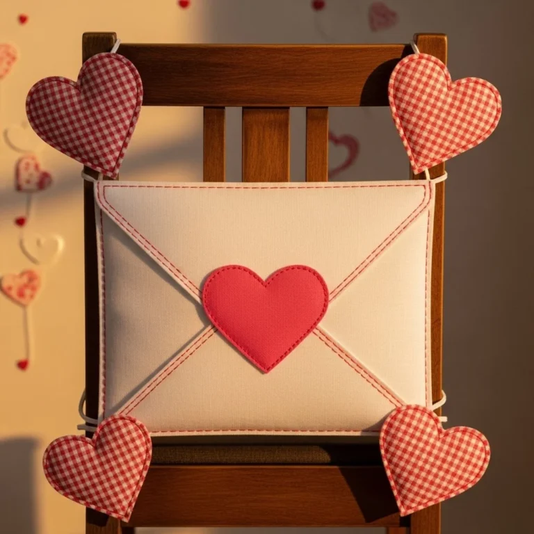 Romantische Valentinstag-Stuhlrücken zur Dekoration für ein festliches Dinner