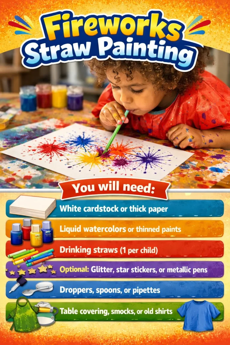 Colorful fireworks straw painting art showcasing vibrant techniques