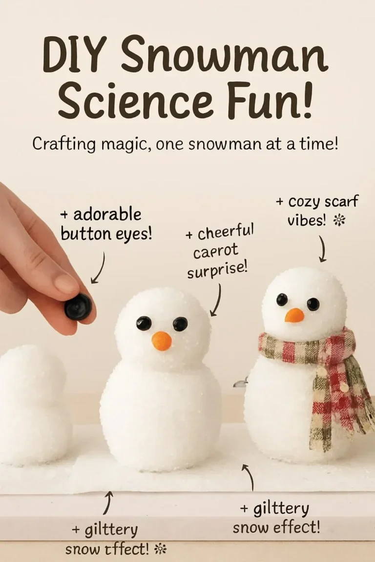 Experiment mit Natron zur Bildung von Schneemann-Kristallstrukturen.