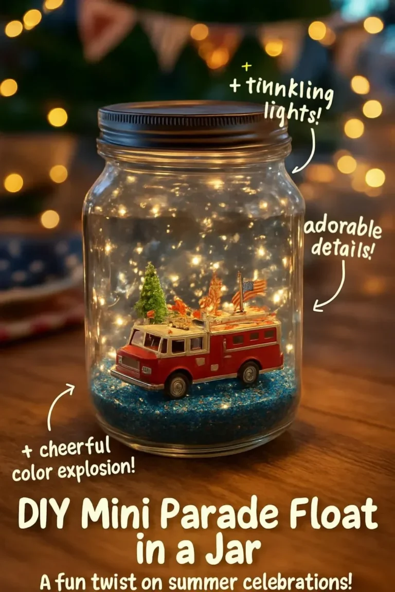 DIY Mini-Paradewagen im Glas, kreative Deko-Idee für Feste und Feiern.