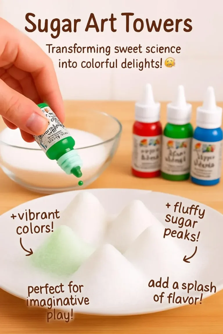 Lebendige Zuckertürme aus der Zuckertürme Ausstellung, Kunst und Wissenschaft vereint.