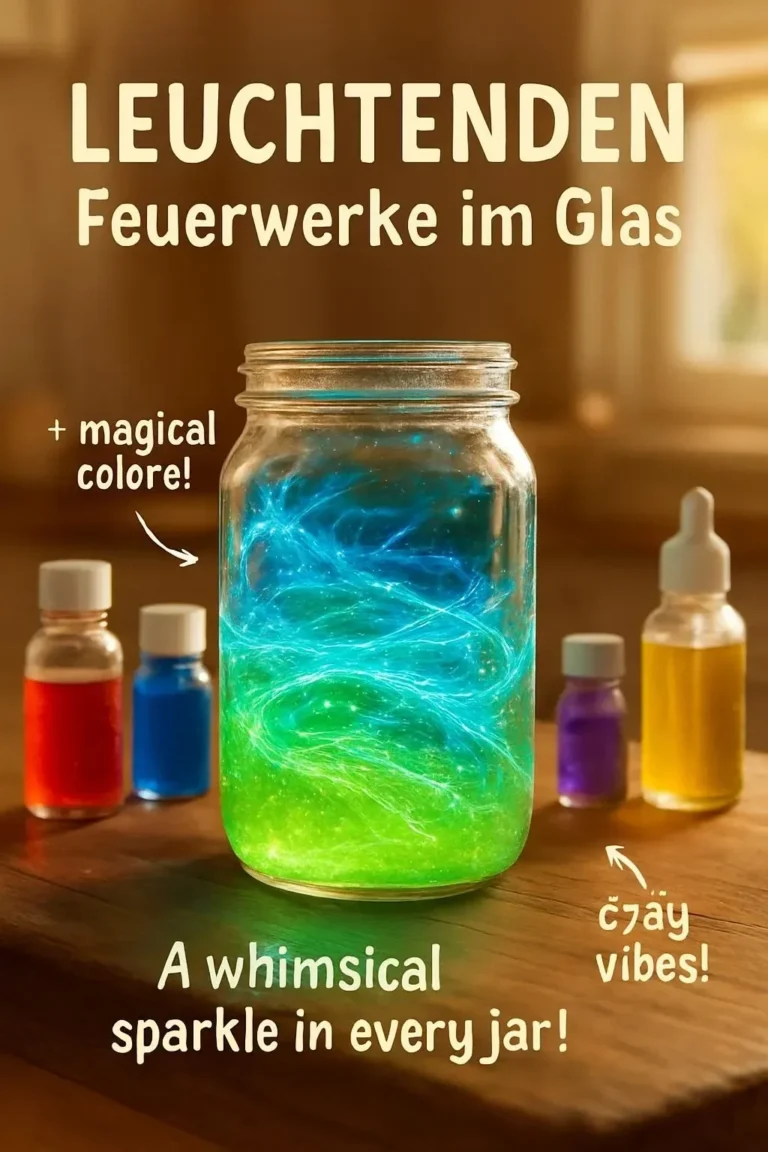 Bunte Feuerwerke im Glas für festliche Dekoration