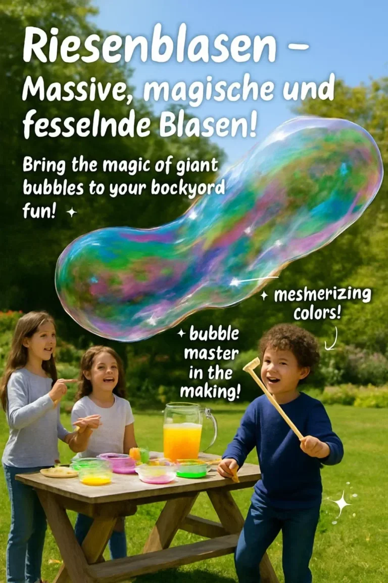 Bunte Riesenblasen, schwebend im Sonnenlicht, faszinierend und magisch.