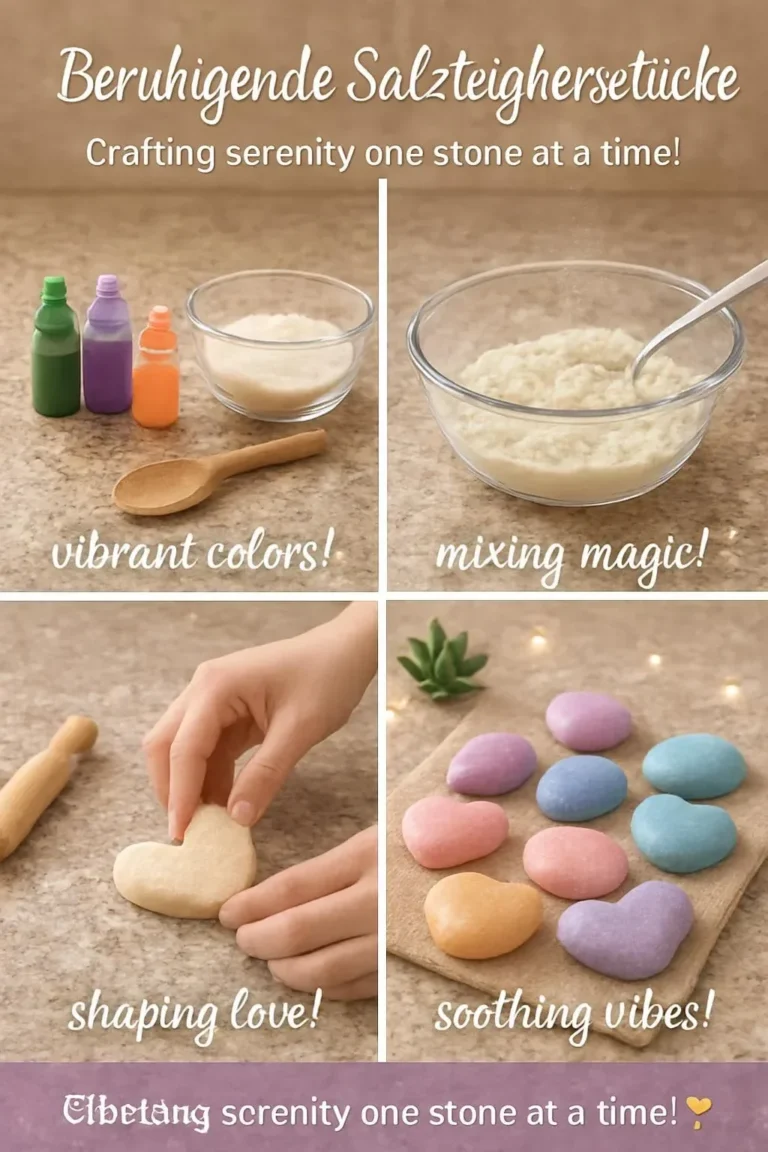Beruhigende Salzteigherzstücke für Entspannung und Dekoration