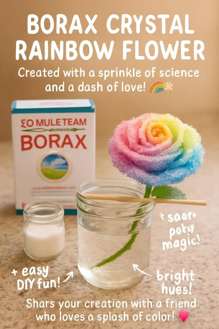 Borax-Kristall-Regenbogenblume in voller Farbenpracht