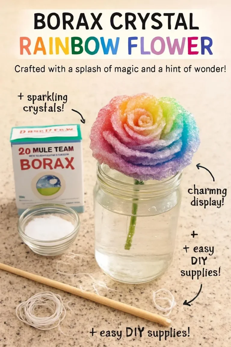 Borax-Kristallregenbogenblume in voller Blüte, eine farbenfrohe natürliche Dekoration