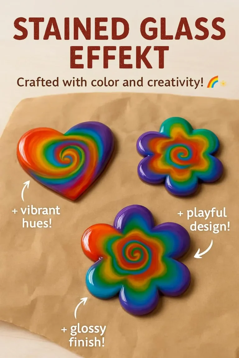 Buntglas-Effekt in farbenfrohen Kunstwerken und Designs