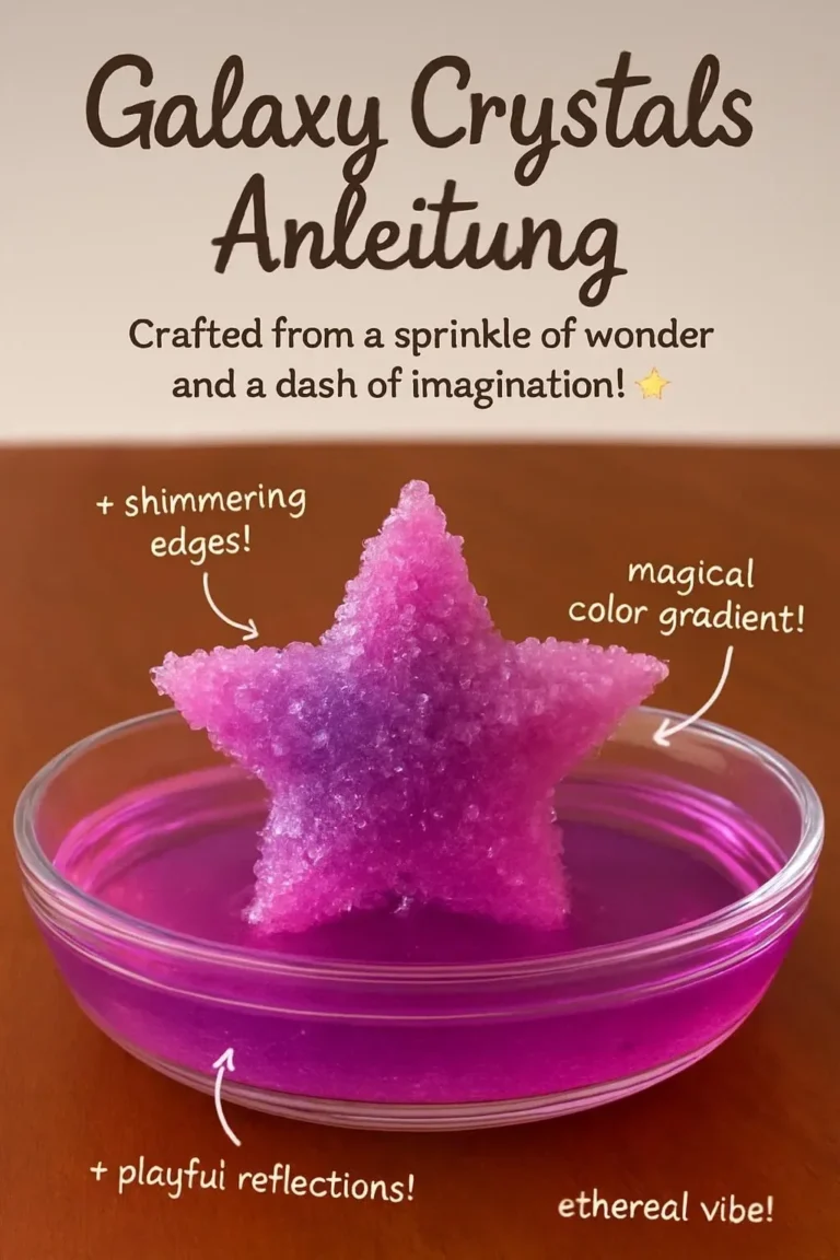 Anleitung zur Herstellung von Galaxie Kristallen mit kreativen Tipps und Techniken.