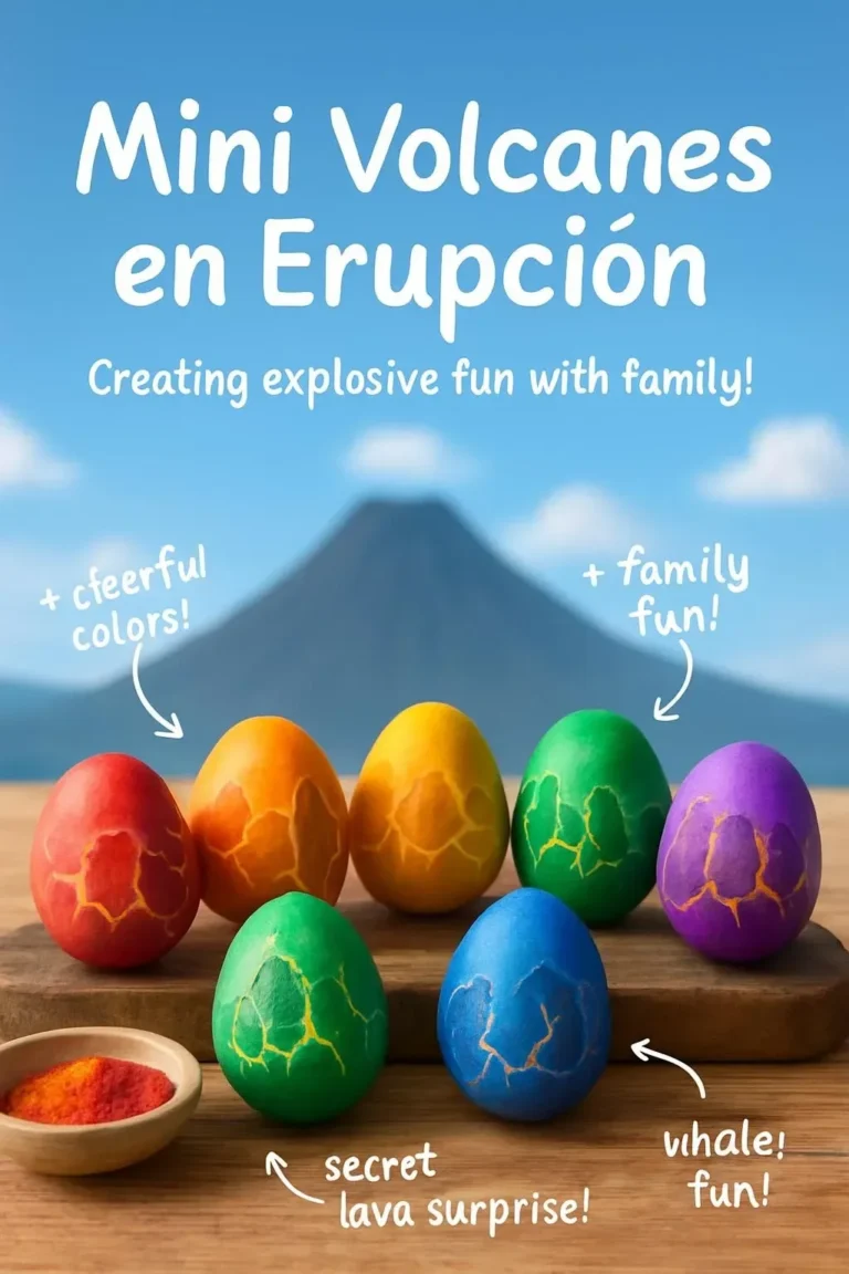 Mini Vulkan-Eier bei der Eruption mit beeindruckenden Lavaeffekten.