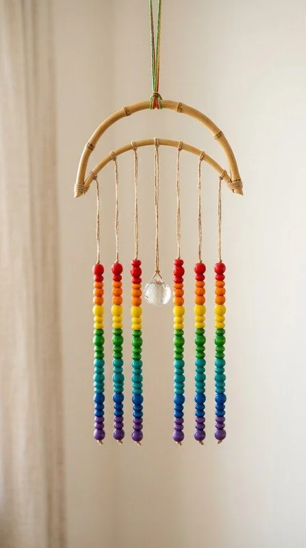 Buntes Regenbogen-Mobile zur dekoration für das Kinderzimmer