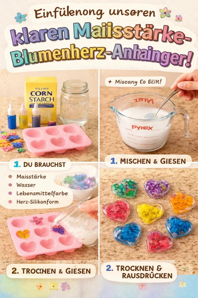Klarer Maisstärke-Blumenherz-Anhänger wird präsentiert, umweltfreundliches Design