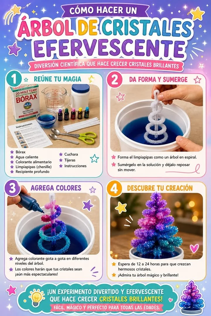 Sprudelnde Kristallbäume DIY